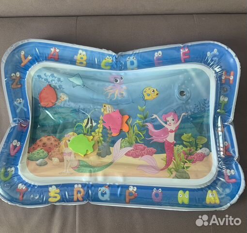 Развивающий детский водный надувной коврик