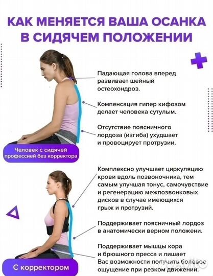 Корректор осанки для грудного отдела ортопедически