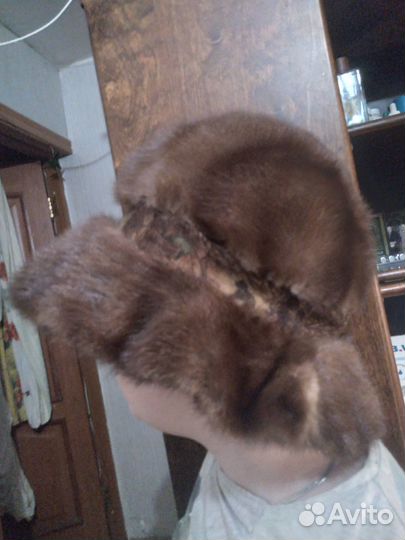 Шапка панама из меха норки