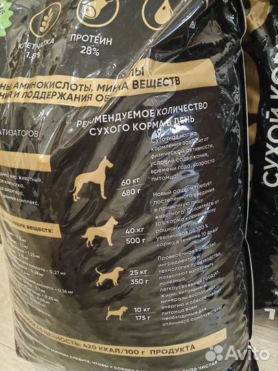 Сухой корм для собак 13кг премиум новый