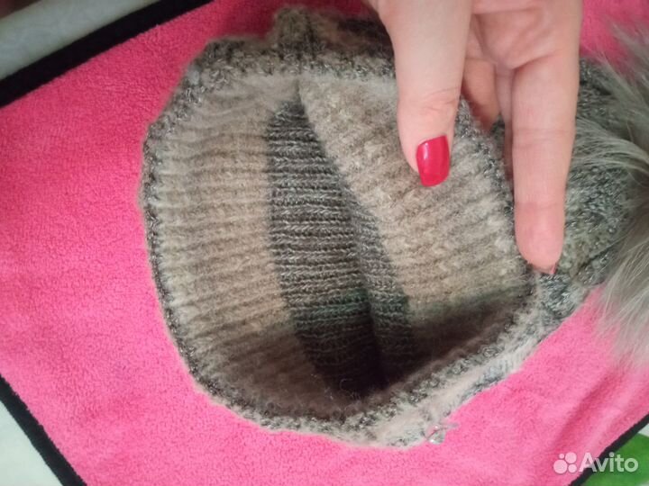 Шапки для девочки с натуральным мехом