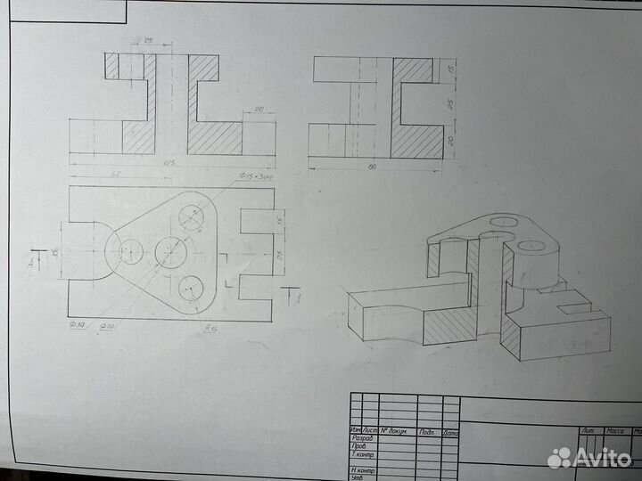 Репетитор по черчению, чертежи, подготовка к вузу