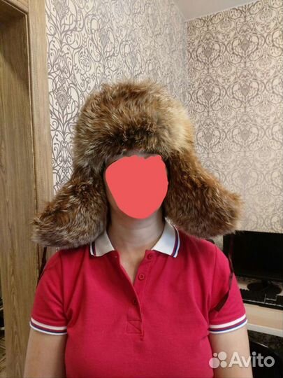 Шапка-ушанка лисья р.58 (вышлю почтой)