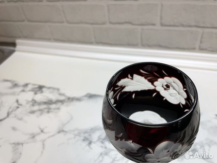 Фужеры, цветной хрусталь. Германия