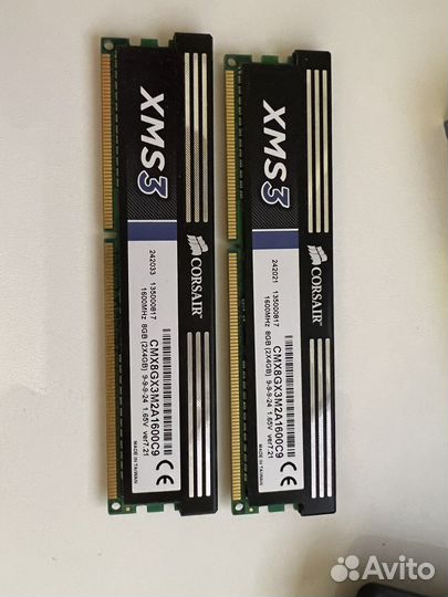 Оперативная память Corsair XMS3 2*4Gb DDR3 1600MHz