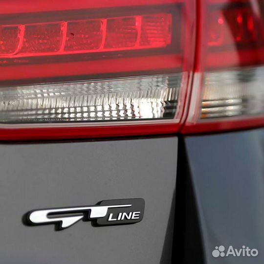 Металлическая наклейка на авто GT line шильдик