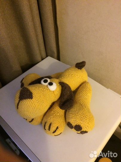 Мягкая вязаная крючком собака. Амигуруми. Handmade