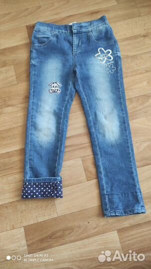 Джинсы и юбочка детские 104