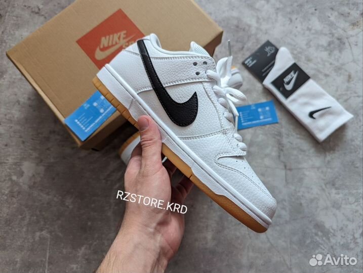 Nike SB Dunk Low Белые + доставка