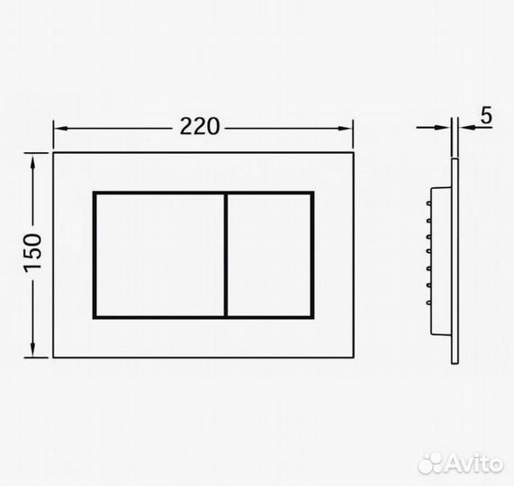 Инсталляция Тесе с кнопкой хром и унитаз подвесной