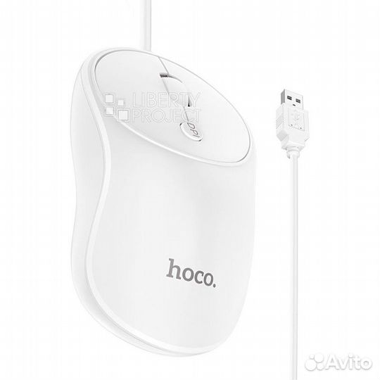 Мышь проводная Hoco GM13 Esteem Business (белая)