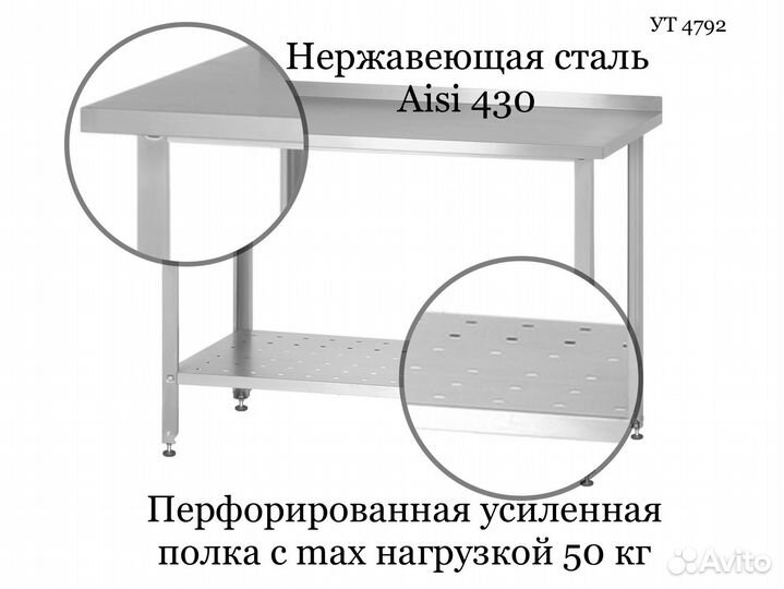 Стол металлический новый