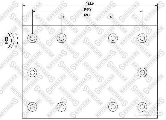 Накладки тормозные на ось (ROR 311*190) Stellox