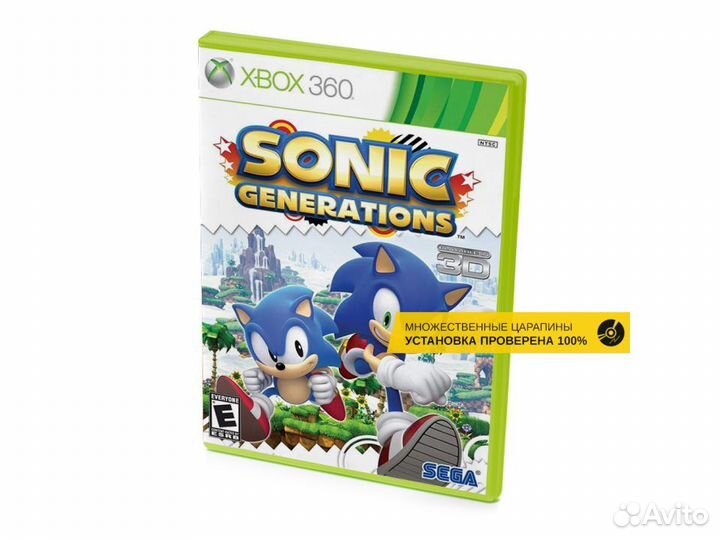Sonic Generations, б/у, множ.царап., англ. Xbox360