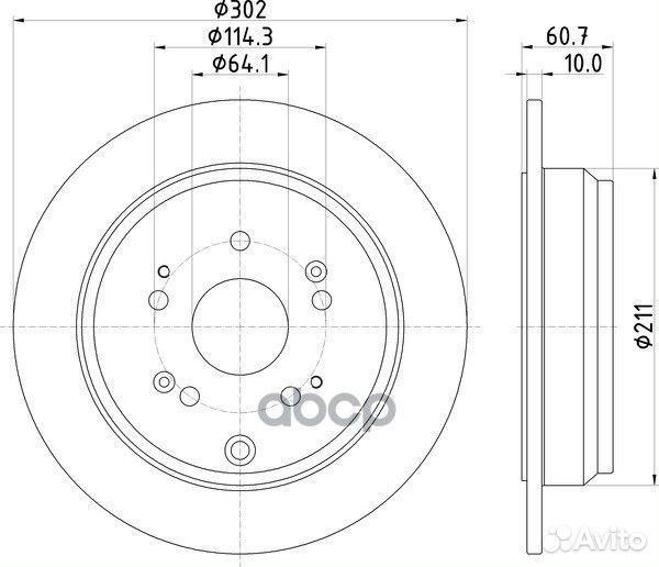 Диск тормозной зад ND8020K nisshinbo