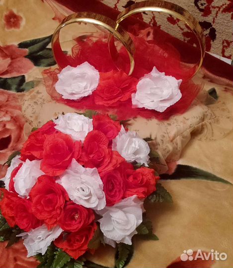 Свадебные украшения на машину. Три комплекта