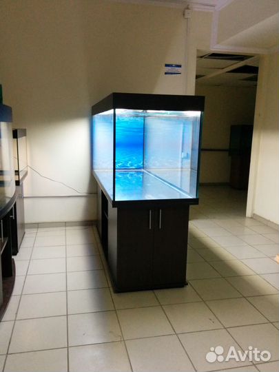 Аквариум 672 двухсторонний, свет, биофильтр, тумба