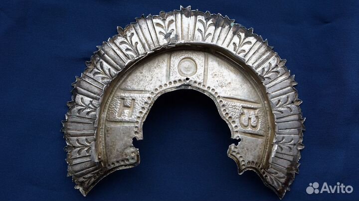 Cеребряный венец для оклада иконы Спасителя