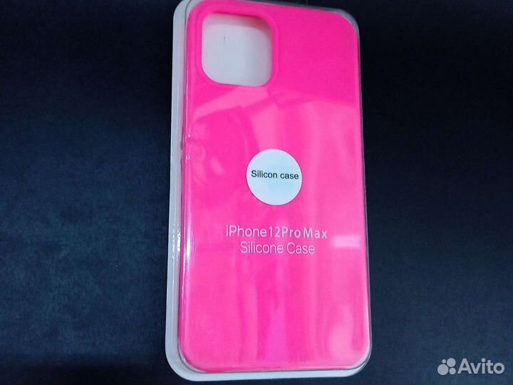 Чехол на iPhone 12 Pro Max ярко-розовый
