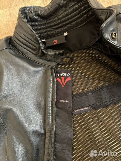 Кожаная мото куртка A-PRO женская S