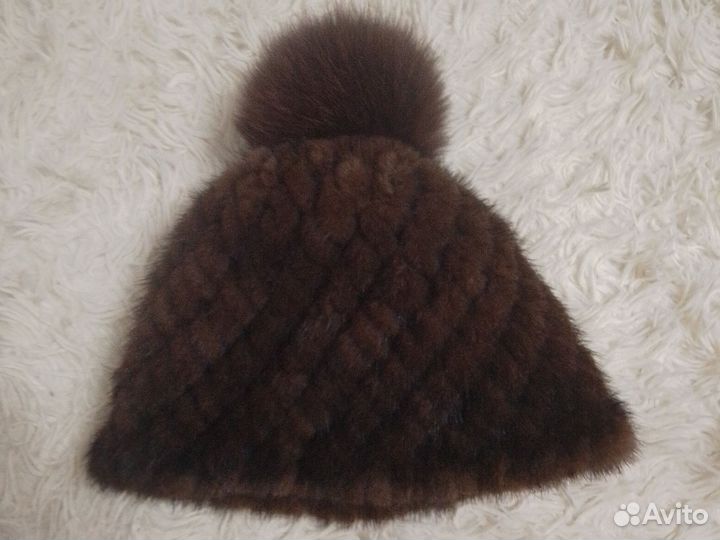 Шапка норковая женская бу