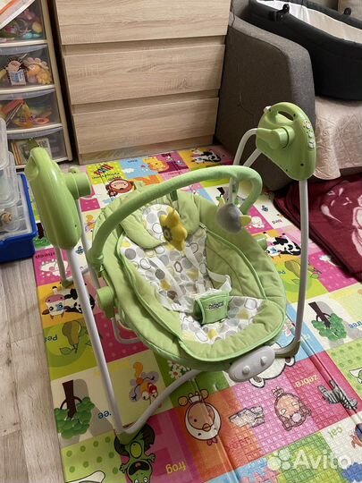 Электронные качели-шезлонг Babyton 2 в 1