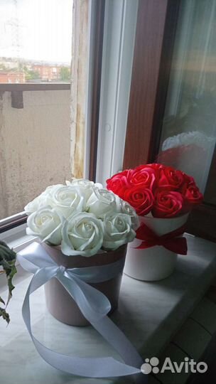 Букет из мыльных роз