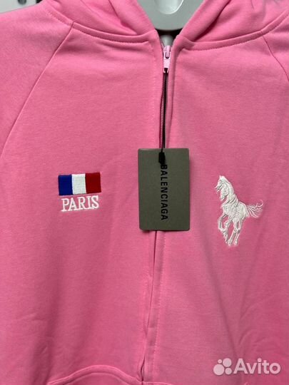 В наличии Зип Худи Balenciaga x Polo Pink