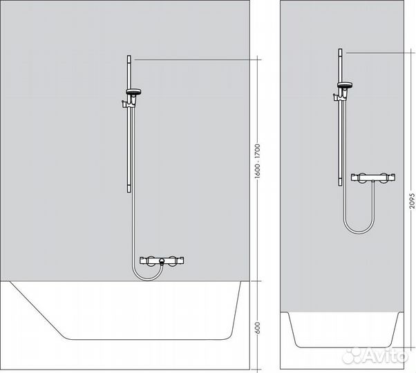 Душевая система с термостатом Hansgrohe 27086000