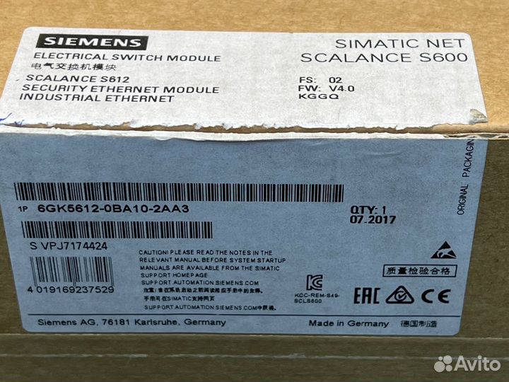 Siemens 6GK5612-0BA10-2AA3 новый, 1 шт