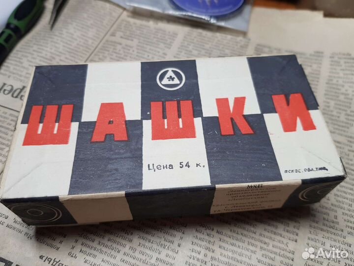 Шашки винтажные в оригинальной коробке, СССР