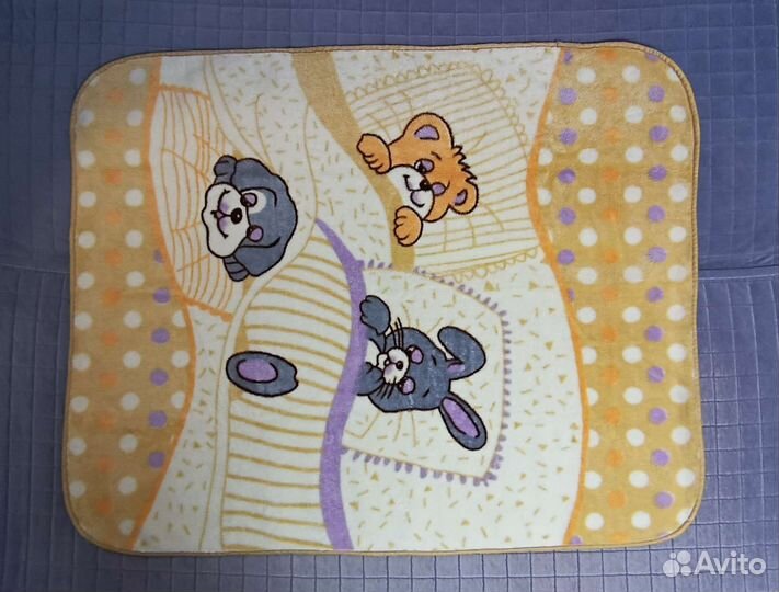 Детский флисовый плед 110х140 (комплект из 2 шт.)