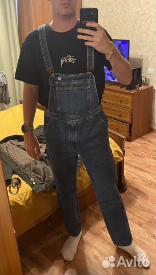 Джинсовый комбинезон мужской