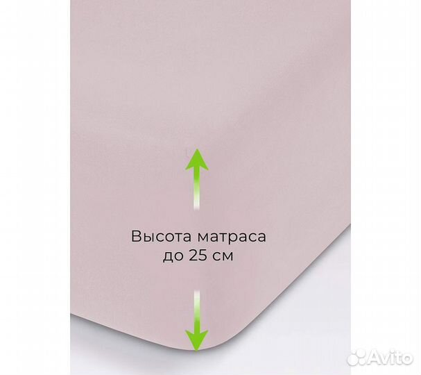 Простынь GoodNight Трикотаж 200х200х20 Розовый на