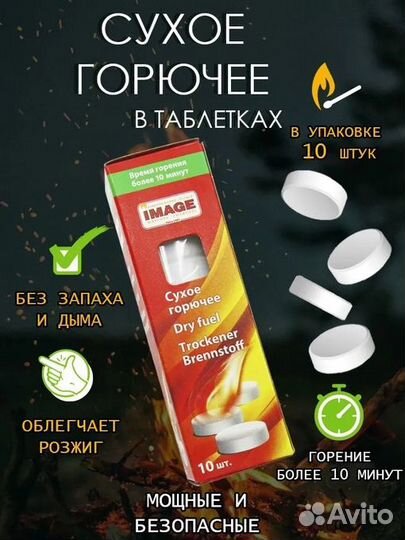 Сухое горючее в таблетках