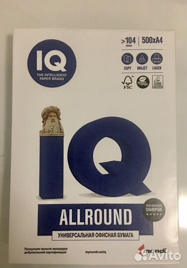 Бумага офисная IQ Allround (А4, 80 г/кв.м)