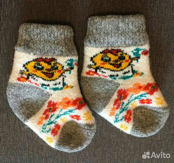 Шерстяные носочки для малыша 0-7 месяцев