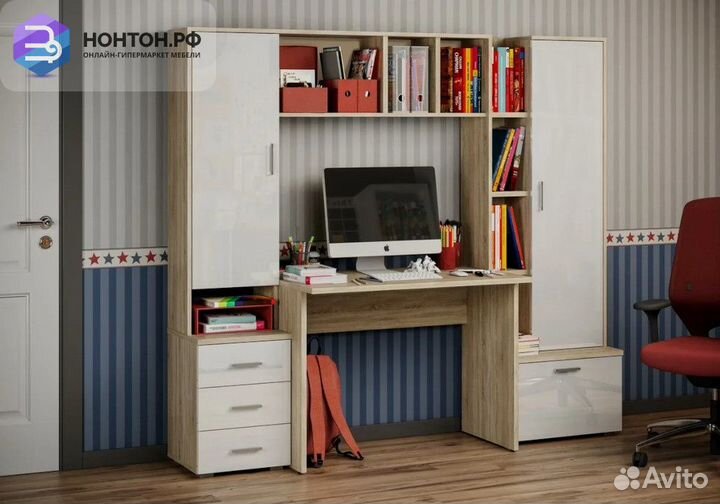 Уголок школьника Паскаль-5 дуб сонома светлый / бе