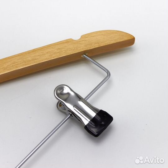 Вешалка деревянная для одежды с зажимами L440мм