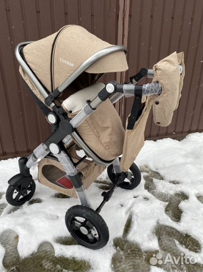 Коляска трансформерLuxmom G600 3в1 (бежевая )