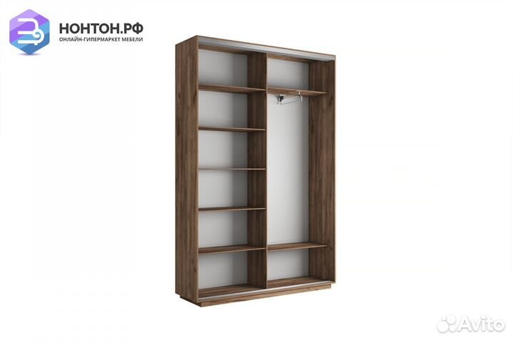 Шкаф-купе 2-х дверный Экспресс 45 крафт табачный