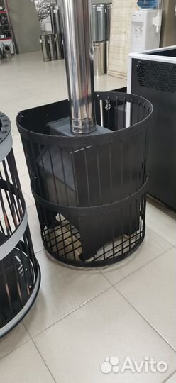 Печь банная с сеткой для камней