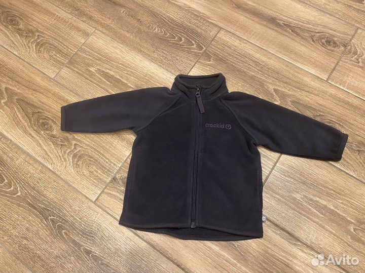 Флисовая кофта толстовка на молнии crockid 80