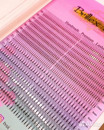 Ресницы готовые пучки 650 шт. Brillex lash