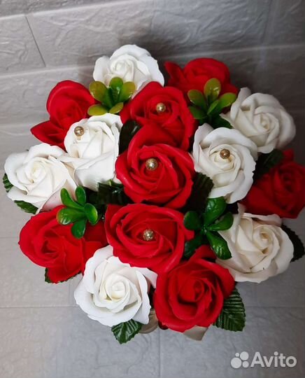 Букет из мыльных роз