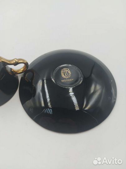 Редкая кофейная пара черный с золотом Stavanger