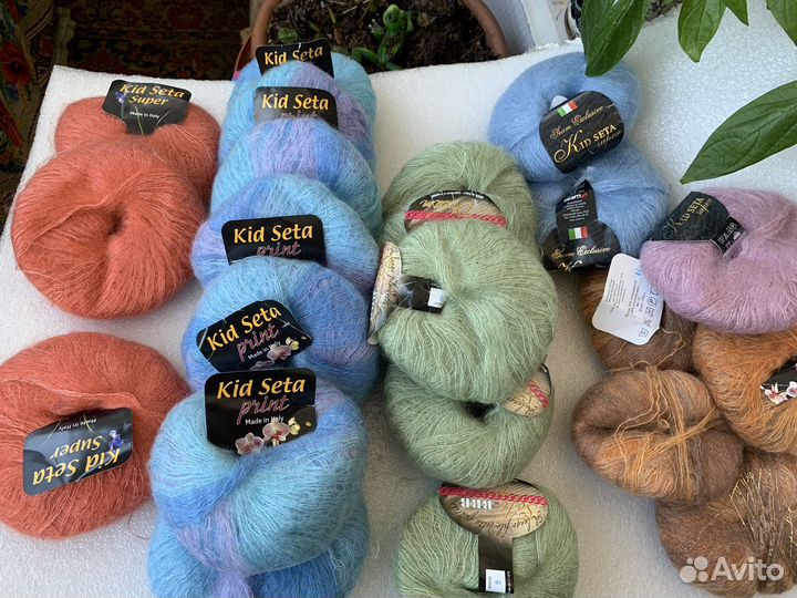 Пряжа для вязания Kid Seta Super Seam, мохер, шёлк