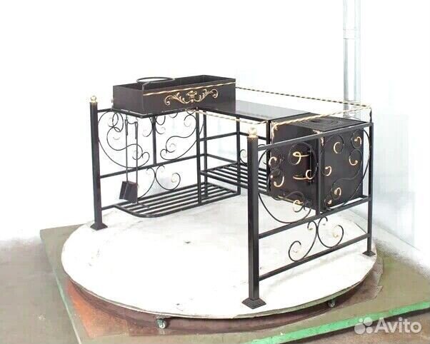 Мангал с печкой под казан