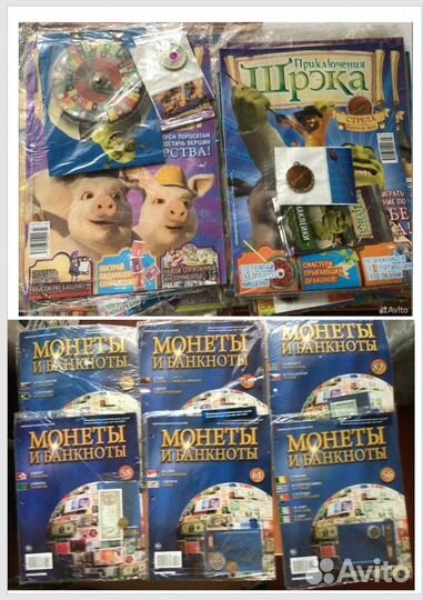 Минералы.Монеты.Шрек.Войны. Скуби - ду Deagostini