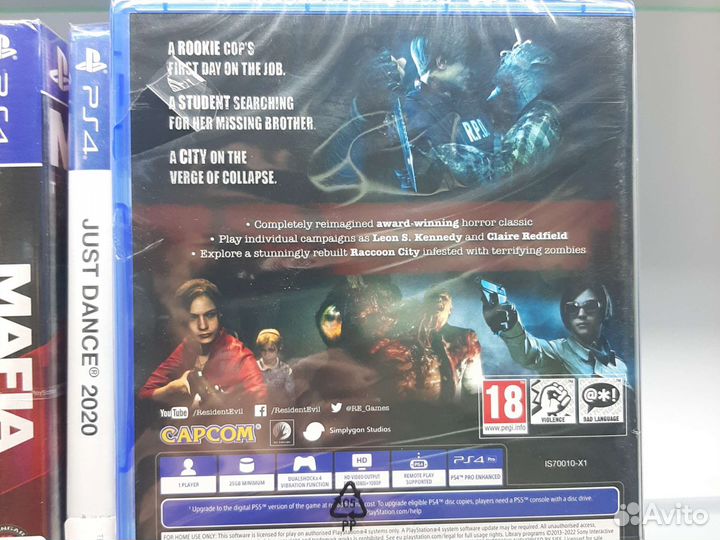 Resident evil 2 (PS4,новый,русские субтитры)